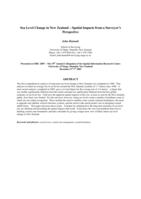 Sea level change in New Zealand – spatial impacts from a surveyor’s perspective