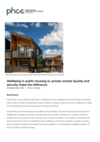 Wellbeing in public housing vs. private rentals: Quality and security make the difference
