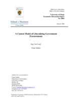 A Contest Model of Liberalizing Government Procurements