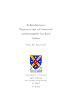An Investigation of Magnetostriction in Concentrated Antiferromagnetic Rare Earth Systems