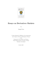 Essays on derivatives markets