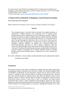 A framework for authenticity in designing a research-based curriculum