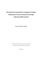 Intercultural Communicative Language Teaching: Enhancing awareness and practice through cultural portfolio projects