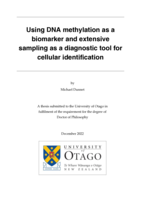 Using DNA methylation as a biomarker and extensive sampling as a diagnostic tool for cellular identification