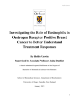 Investigating the Role of Eosinophils in Oestrogen Receptor Positive Breast  Cancer to Better Understand  Treatment Responses
