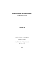 An acceleration in New Zealand's sea level record?