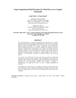 Using computational fluid dynamics for wind flow over a complex topography