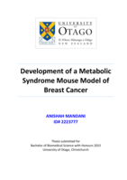 Development of a Metabolic Syndrome Mouse Model of Breast Cancer