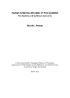 Human arbovirus diseases in New Zealand: Risk factors and outbreak scenarios