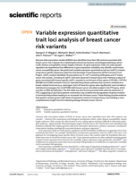 Variable expression quantitative trait loci analysis of breast cancer risk variants