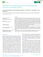 Meiocyte size is a determining factor for unreduced gamete formation in Arabidopsis thaliana
