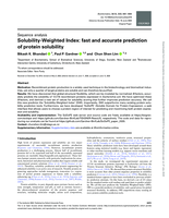 Solubility-Weighted Index: fast and accurate prediction of protein solubility