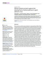 Ribose-cysteine protects against the development of atherosclerosis in apoE-deficient mice