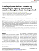 Use of an ultrasound picture archiving and communication system to answer research questions: Description of data cleaning methods