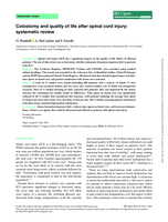 Colostomy and quality of life after spinal cord injury: systematic review