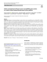 Under-ascertainment of breast cancer susceptibility gene carriers in a cohort of New Zealand female breast cancer patients
