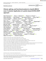 Clinical, splicing, and functional analysis to classify BRCA2 exon 3 variants: Application of a points-based ACMG/AMP approach