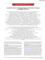 Cerebellar Volume and Disease Staging in Parkinson's Disease: An ENIGMA‐PD Study