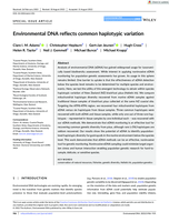 Environmental DNA reflects common haplotypic variation