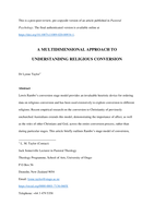 A Multidimensional Approach to Understanding Religious Conversion