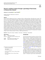Beyond a neoliberal critique of hunger: a genealogy of food charity in Aotearoa New Zealand