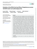 Oxidation of bacillithiol during killing of Staphylococcus aureus USA300 inside neutrophil phagosomes