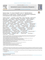 "So what if ChatGPT wrote it?" Multidisciplinary perspectives on opportunities, challenges and implications of generative conversational AI for research, practice and policy