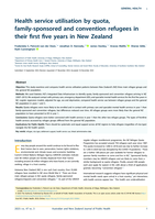 Health service utilisation by quota, family-sponsored and convention refugees in their first five in New Zealand