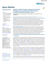 Multi-Site Transfer Function Approach for Real-Time Modeling of the Ground Electric Field Induced by Laterally-Nonuniform Ionospheric Source