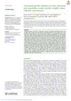 Trematode genetic patterns at host individual and population scales provide insights about infection mechanisms