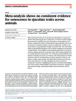 Meta-analysis shows no consistent evidence for senescence in ejaculate traits across animals