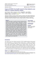 Impact of COVID-19 on health research in New Zealand: a case study of a research-intensive campus