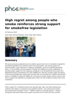 High regret among people who smoke reinforces strong support for smokefree legislation