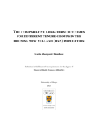 The comparative long-term outcomes for different tenure groups in the Housing New Zealand (HNZ) population