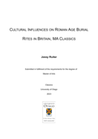 Cultural Influences on Roman Age Burial Rites in Britain