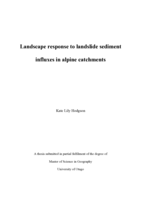 Landscape Responses to Landslide Sediment Influxes in Alpine Catchments