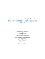 Testable counterfactual equivalence in Two-Way Fixed-Effect designs: theory and practice