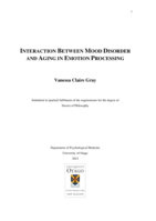 Interaction between mood disorder and aging in emotion processing