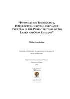Information technology, intellectual capital and value creation in the public sectors of Sri Lanka and New Zealand