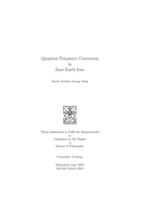 Quantum frequency conversion in rare earth ions