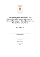 Mechanical optimisation and biological functionalisation of bovine xenograft bone blocks for oral bone grafting