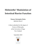 Helminths' modulation of intestinal barrier function