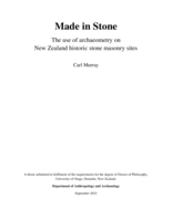 Made in stone: The use of archaeometry on New Zealand historic stone masonry sites