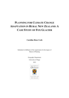 Planning for Climate Change Adaptation in Rural New Zealand: A Case Study of Fox Glacier