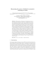 Harnessing the power of LLMs for normative reasoning in MASs