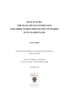 Blue future: The seascape of governance for three marine protection networks of Te Waipounamu