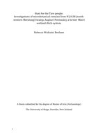 Hunt for the Taro people: Investigations of microbotanical remains from N3/638 (north-western Motutangi Swamp, Aupōuri Peninsula), a former Māori wetland ditch-system