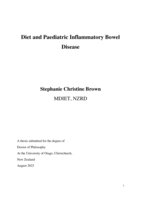 Diet and paediatric inflammatory bowel disease