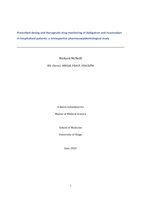 Prescribed dosing and therapeutic drug monitoring of dabigatran and rivaroxaban in hospitalised patients: a retrospective pharmacoepidemiological study