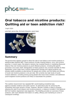 Oral tobacco and nicotine products: Quitting aid or teen addiction risk?